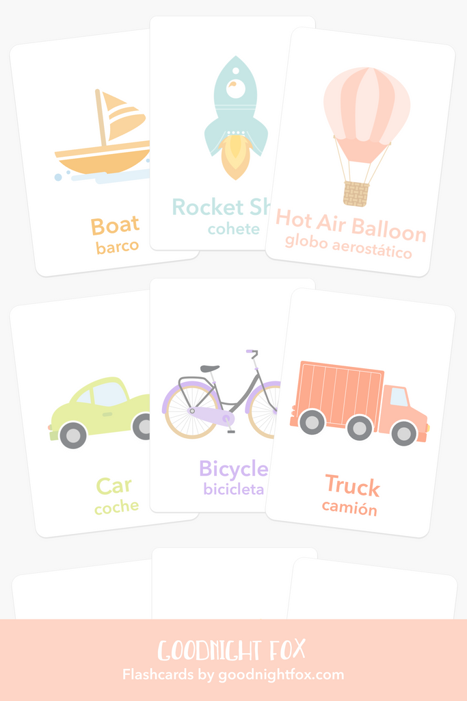 Transportation Flashcards for Kids