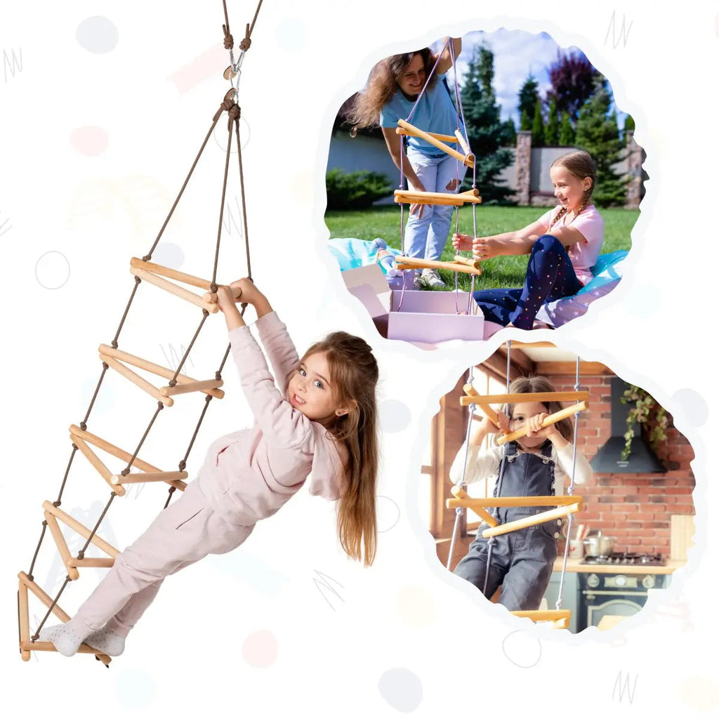 Triangle rope ladder for kids - The Baby Penguin