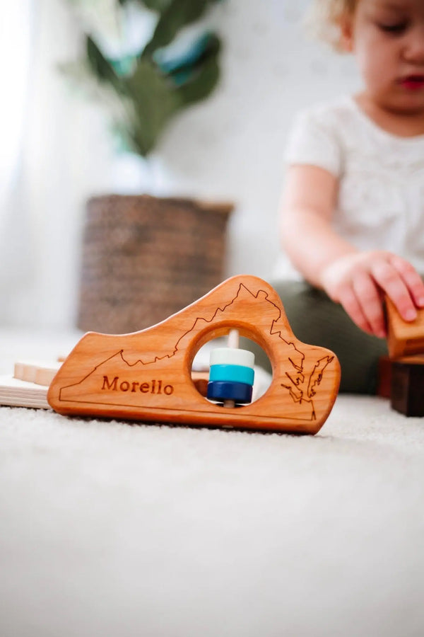 Virginia State Wooden Baby Rattle™ | Made in the USA | Rattles | The Baby Penguin