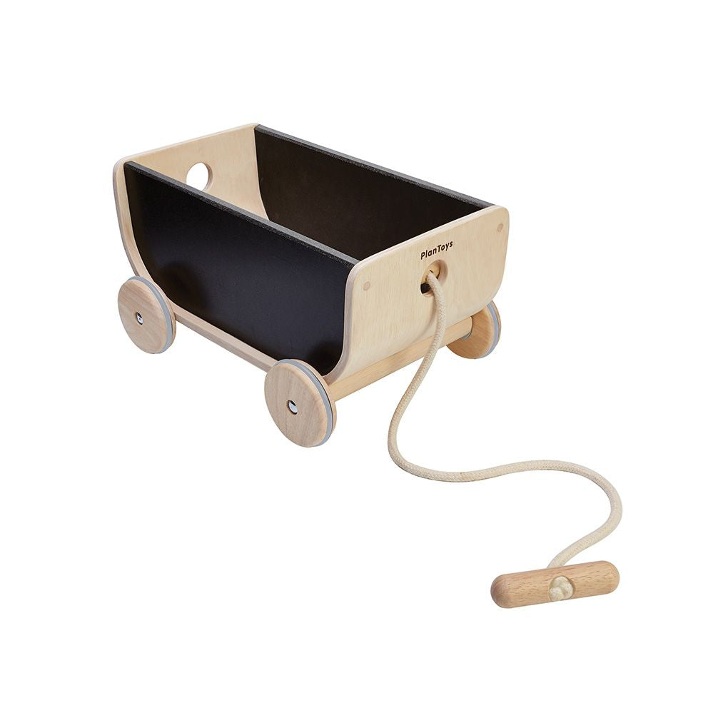 Wagon - Black - Top Sustainable Toy - PlanToys USA - The Baby Penguin