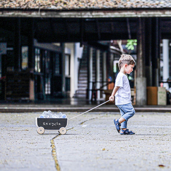 Wagon - Black - Top Sustainable Toy - PlanToys USA - The Baby Penguin