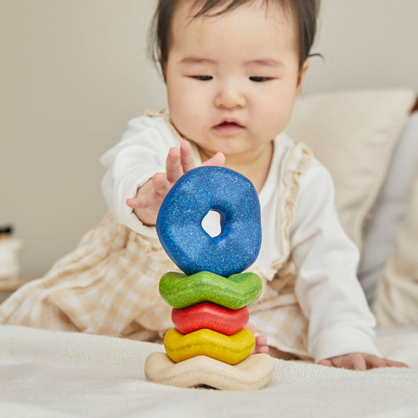Wave Stacker - Top Sustainable Toy - PlanToys USA - The Baby Penguin