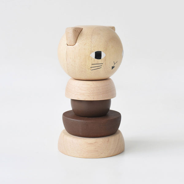 Wood Stacker - Cat - The Baby Penguin