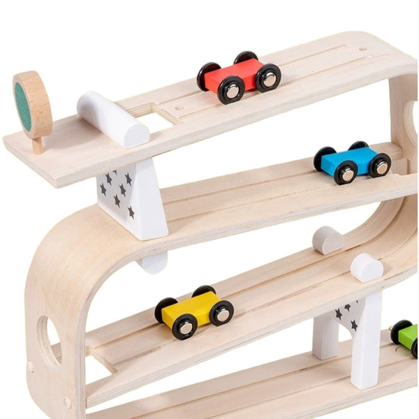 Wooden Ramp Racer with 4 Cars |  | The Baby Penguin