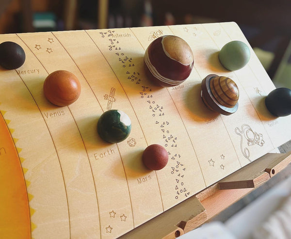 Wooden Solar System with 8 Planets 3-D Model Puzzle Set |  | The Baby Penguin