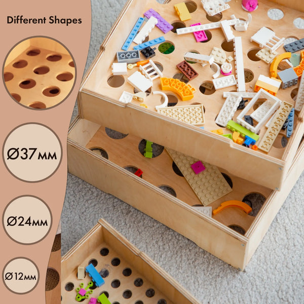Wooden storage/sorter for LEGO® Goodevas