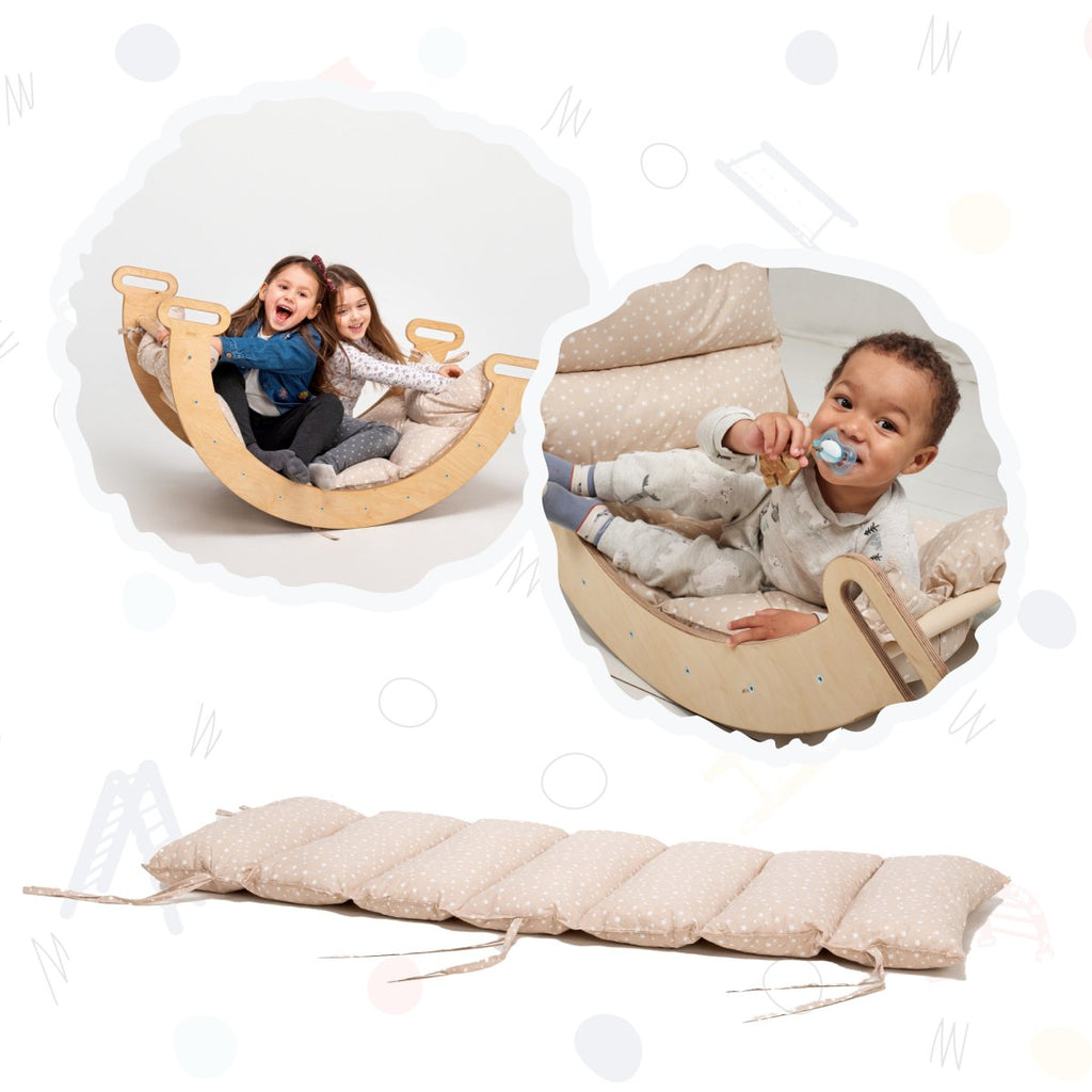 Cushion for Climbing Arch & Rocker Balance – Beige (Cushion Only) | Climbing Accessories | The Baby Penguin
