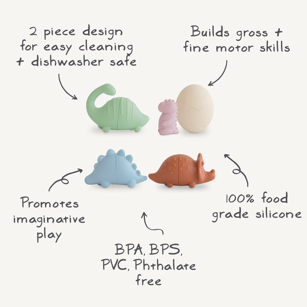 Dino Mold Free Bath Play Set | Bath Play set | The Baby Penguin