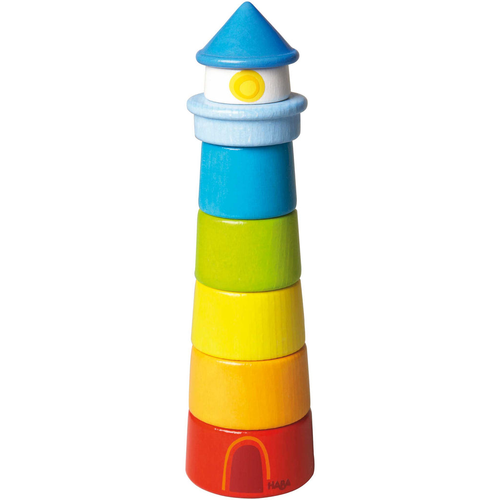 Lighthouse Wooden Rainbow Stacker | Stacking & Sorting | The Baby Penguin