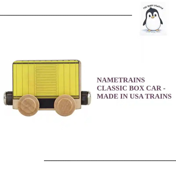 NameTrains Classic Box Car - Made in USA Trains by@Outfy