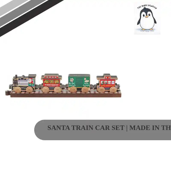 Santa Train Car Set | Made in the USA | NameTrains by@Outfy