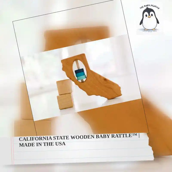 California State Wooden Baby Rattle&trade; | Made in the USA by@Outfy