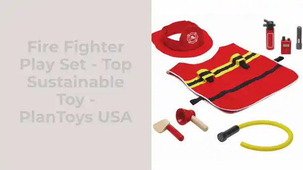 Fire Fighter Play Set - Top Sustainable Toy - PlanToys USA by@Outfy