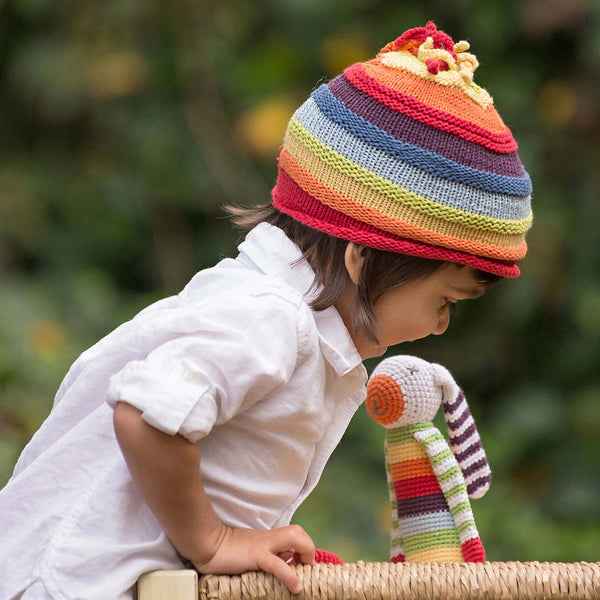 Baby Beanie - Rainbow Stripey |  | The Baby Penguin