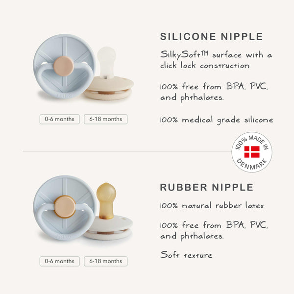 FRIGG Little Viking Silicone 2-Pack | SILICONE FRIGG PACIFIERS | The Baby Penguin