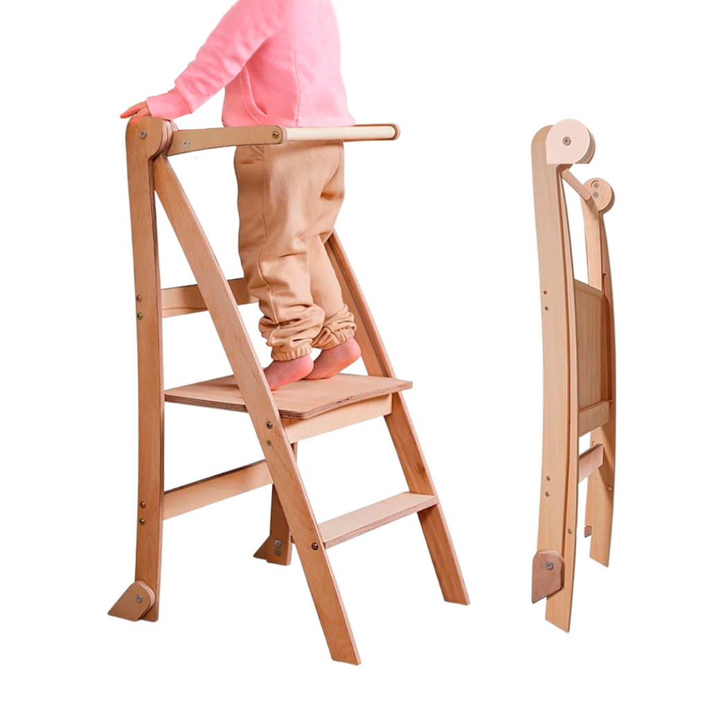 Learning Tower: Foldable Step Stool for Toddlers - Beige |  | The Baby Penguin
